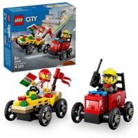 PACHET DE CURSE FURGONETA DE PIZZ VS. CAMION DE POMPIERI, LEGO 60458