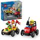 PACHET DE CURSE FURGONETA DE PIZZ VS. CAMION DE POMPIERI, LEGO 60458