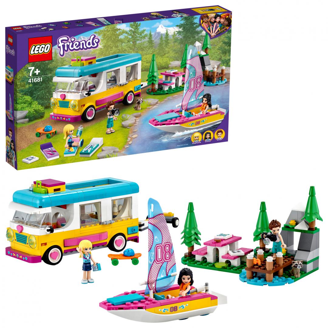 Set de constructie Lego, Furgoneta camping si barca, 41681