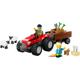 TRACTOR DE FERMA ROSU CU REMORCA SI OI, LEGO 60461