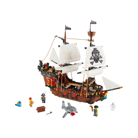 Joc set de constructie LEGO® Creator® - Corabie de pirati LEGO31109, 3 in 1, peste 1000 piese, 9+