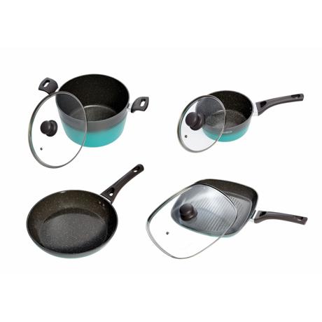 SET GATIT 7 PIESE ALUMINIU, GREEN COOK, COOKING BY HEINNER