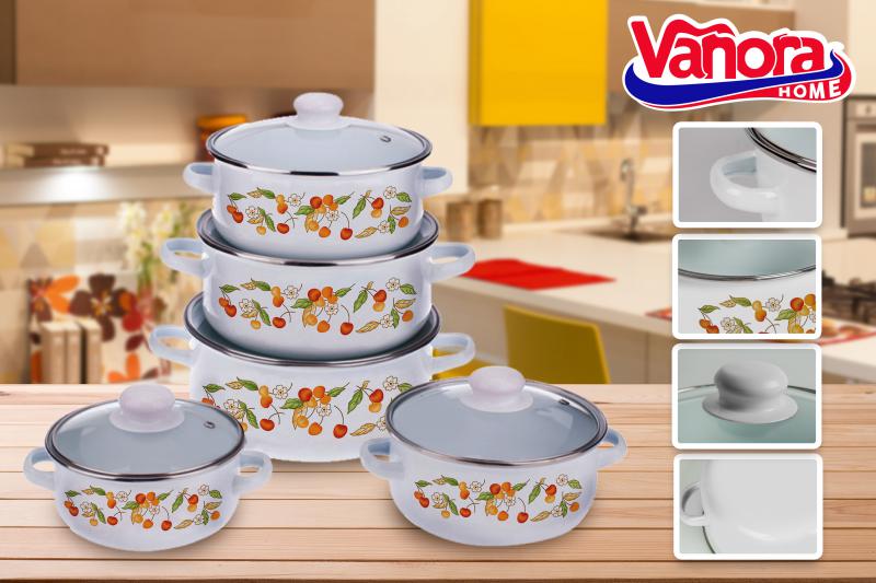 Set Gatit Vanora 10 Piese Emailat, Cereiza