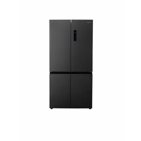Frigider Side by Side Heinner HSBS-HM600MDNFDXE++, 4 usi, Total No Frost, capacitate totala: 600L, Clasa E, Compresor Inverter, display LED cu control touch, sistem Multi Air-Flow,  tehnologie InoxCool, sistem MultiClimate, Negru (Inox Antracit)