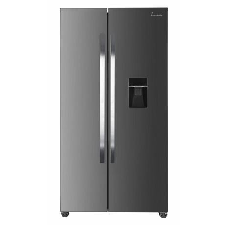 Side by side Fram FSBS-HM440NFXWDE++, 439 L, No Frost, Dozator de apa, Display LED cu control touch, Inverter, H 177cm, Argintiu