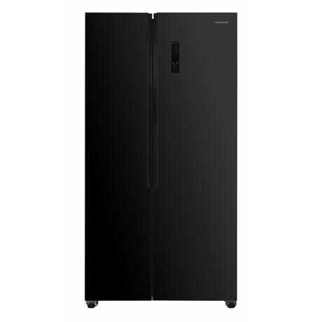 Frigider Side by Side Heinner HSBS-HM532NFGBKE++, Full No Frost, compresor Inverter, clasa energetica E, display touch, control electronic, capacitate totala: 532L,functie SMART, functie ECO, Super Cooling, Super freezing, Negru