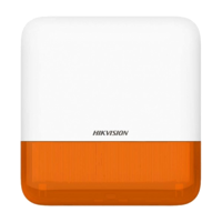 Sirene de exterior wireless AXPRO Hikvision DS-PS1-E-WE(Orange Indicator), frecventa de operare: 868 MHz, comunicare bidirectionala Tri-X wireless protocol, distanta de comunica RF: 1600metri, criptare: AES-128, 2 x tamper, Strobe light BLUE, nivel sonor: 110 dB, 3 tipuri de sonerii de alarma