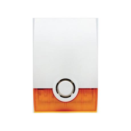 Sirena de exterior wireless cu flash Videofied OSX200, avertizare acustica si optica,nivel zgomot: 105dB @ 1 meter, frecventa de operare: 868MHz, supervizata, criptare AES, securitate grad 2, 2 x tamper, culoare FLASH: orange, alimentare pe baterii 3 x 3 LR20, 1.5V Alkaline ( incluse- durata medie