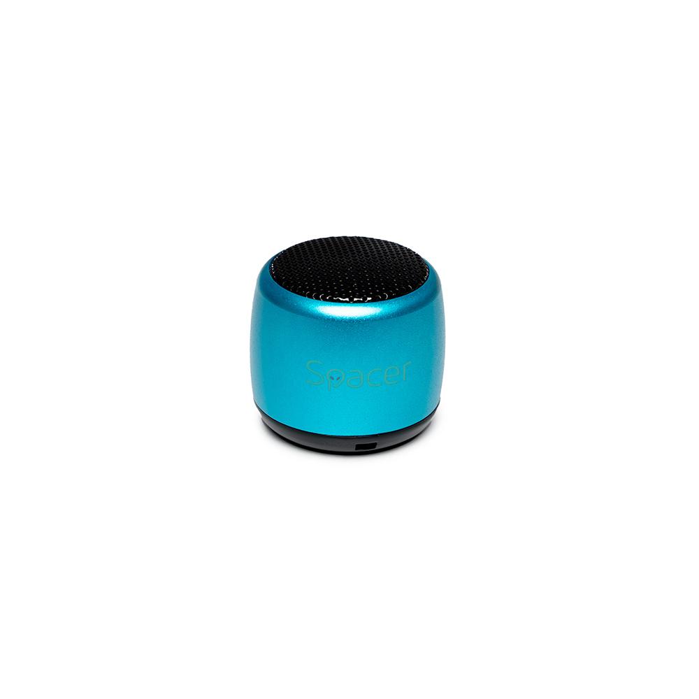 Boxa Spacer portabila, 2h autonomie, RMS 3W, control volum, acumulator 300mAh, distanta de functionare pana la 10m, microfon incorporat, incarcare USB