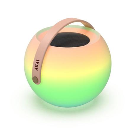 Akai boxa portabila CS6 SHINE BT 5W, driver 2.5", versiune Bluetooth 5.3, autonomie 8 ore la 50% volum, moduri de culoare: alb, roz, verde, albastru