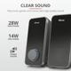 Boxe Stereo Trust Arys 2.0 Speaker Set, 28W, negru