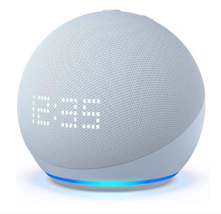 Amazon Boxa Portabila Echo Dot 5 Cu Ceas si Asistent Personal Alexa - Albastru