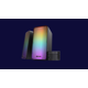 Trust GXT 611 WEZZ 2.0 Speaker Set LED  Remote control wired Controls on/off, volume control, right Connection type wired Cable length power cable 180 cm Cable length audio cable 180 cm Cable length satellite cable 120 cm  Power output (peak) 12 W Power output (RMS) 6 W Power output - satellite