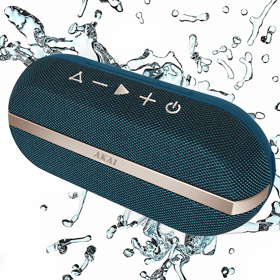 Boxa portabila Akai ABTSW-30, 20w, Bluetooth 5.0, functie hands free, capacitate baterie 4400mAh, autonomie de pana la 12 de ore, waterproof, albastru