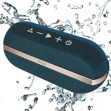 Boxa portabila Akai ABTSW-30, 20w, Bluetooth 5.0, functie hands free, capacitate baterie 4400mAh, autonomie de pana la 12 de ore, waterproof, albastru