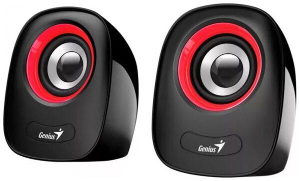 Boxe Genius SP-Q160 2.0 cu fir, putere RMS 10W, rosu