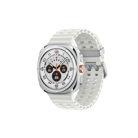 Samsung Watch Ultra 47mm 1.5" (eSIM Cellular) Titanium Silver / White strap