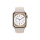 Apple Watch S8 Cellular 45mm Starlight Aluminium Case with Starlight Sport Band - Regular