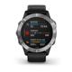 Smartwatch Garmin Fenix 6 Silver, GPS, Black Stainless steel