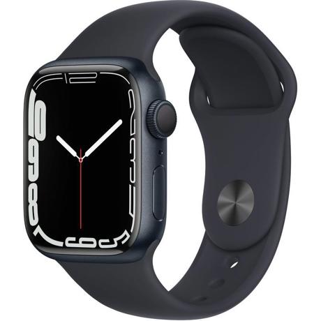 Smartwatch Apple Watch S7 GPS, 41mm Midnight Aluminium Case with Midnight Sport Band - Regular