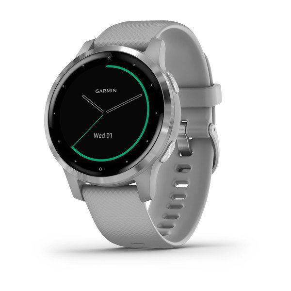 Smartwatch Garmin Vivoactive 4S, Powder Gray/Silver SEU