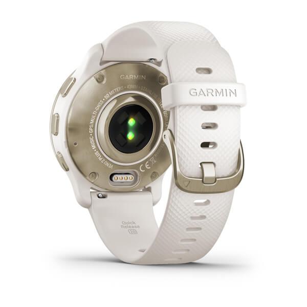 Garmin SmartWatch Venu 2 Plus Stainless Steel Bezel, Ivory + Cream Gold