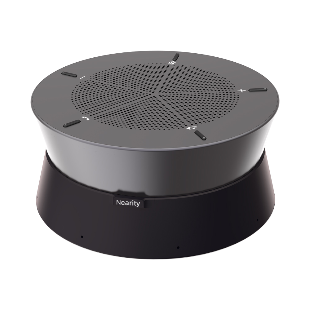 Microfon cu difuzor pentru conferinte Nearity A20, microfon omnidirectional cu 8 elemente, raza de acoperire 5 metri, suporta pana la 5 unitati A20 in sistem - recomandat pentru sali de conferinte mici si medii, noise suppresion 18dB, crystal clear sound, full duplex communication, volum difuzor