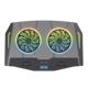 Cooler laptop Trust GXT 1127 Yoozy, pentru laptopuri cu diagonala de pana la 17.3", 2 ventilatoare, viteza rotatie 1500 RPM, interval zgomot 30 dBA - 35 dBA, iluminare RGB, negru