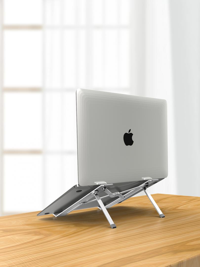 Suport laptop Serioux, SRXNCPU2, aluminiu, compatibil până la 15.6 ", argintiu, 4 unghiuri ajustabile