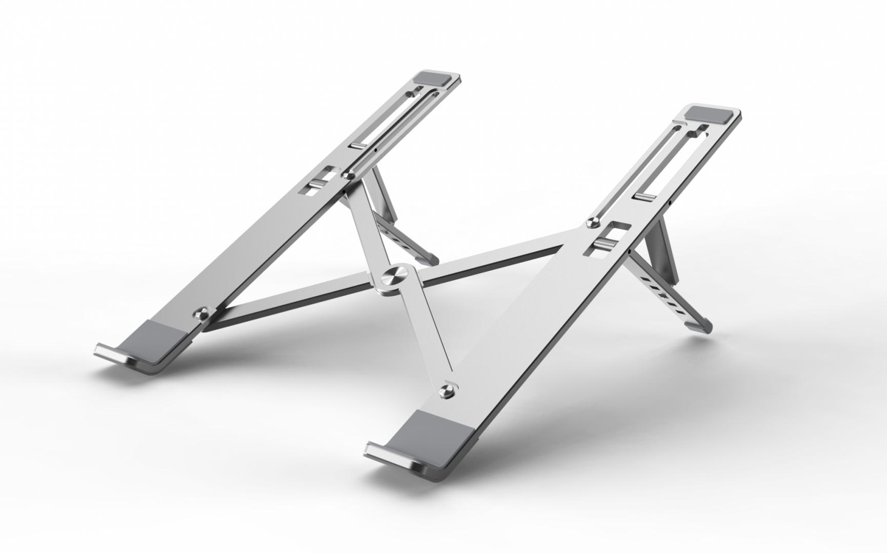 Suport laptop Serioux, SRXNCPU6L, aluminiu, compatibil pana la 15.6 ", argintiu, 5 unghiuri ajustabile