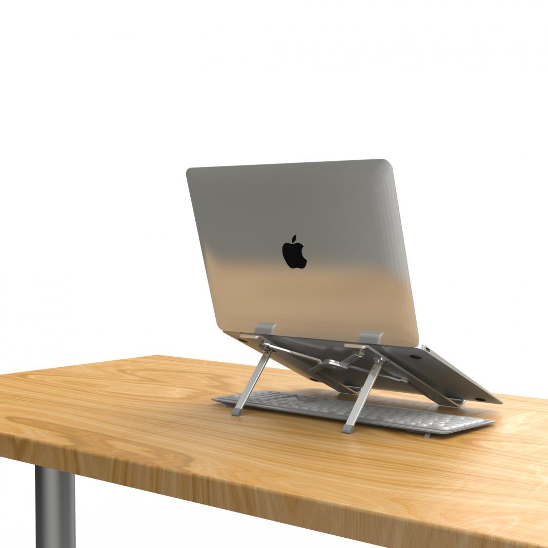 Suport laptop Serioux, SRXNCPU2, aluminiu, compatibil până la 15.6 ", argintiu, 4 unghiuri ajustabile
