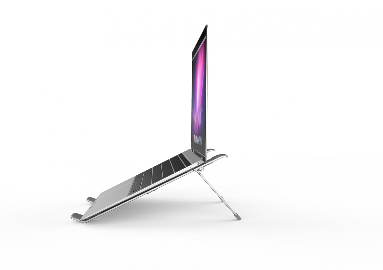 Suport laptop Serioux, SRXNCPU2, aluminiu, compatibil până la 15.6 ", argintiu, 4 unghiuri ajustabile