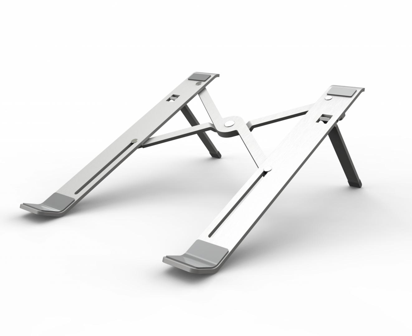Suport laptop Serioux, SRXNCPU2, aluminiu, compatibil până la 15.6 ", argintiu, 4 unghiuri ajustabile