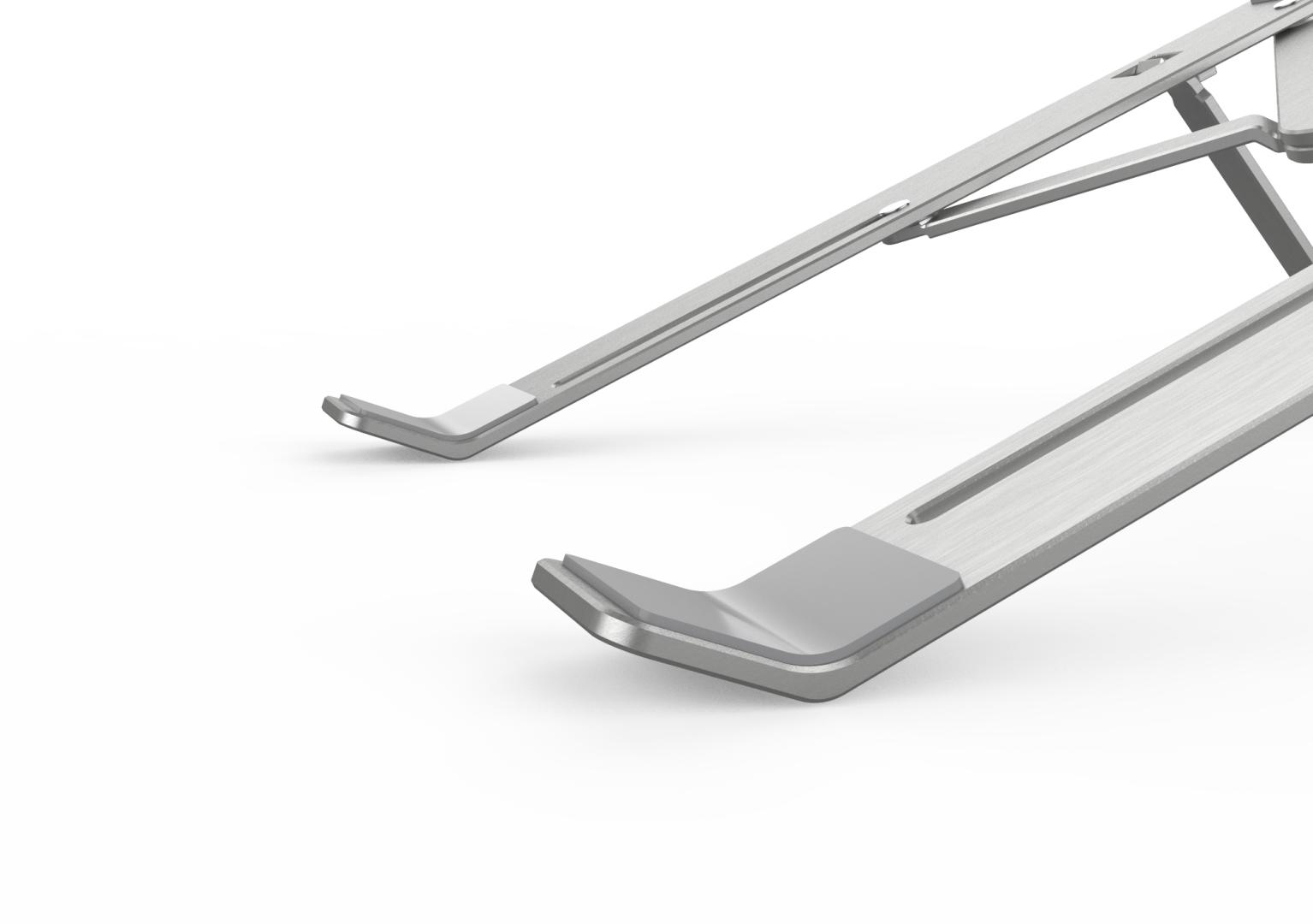 Suport laptop Serioux, SRXNCPU2, aluminiu, compatibil până la 15.6 ", argintiu, 4 unghiuri ajustabile