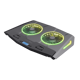 Cooler laptop Trust GXT 1127 Yoozy, pentru laptopuri cu diagonala de pana la 17.3", 2 ventilatoare, viteza rotatie 1500 RPM, interval zgomot 30 dBA - 35 dBA, iluminare RGB, negru