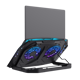 Cooler laptop Trust GXT 1127 Yoozy, pentru laptopuri cu diagonala de pana la 17.3", 2 ventilatoare, viteza rotatie 1500 RPM, interval zgomot 30 dBA - 35 dBA, iluminare RGB, negru
