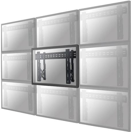 Suport perete Videowall individual pull-out Neomounts by Newstar, 32"-75", VESA 200x200~600x400, max load 50kg, profil 56-215mm, rotate +/-3°, micro-adjustment, lockable (lock not included), unul per monitor