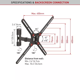 ﻿Suport TV de perete, Barkan BM331, Fix, 13"- 65", VESA 400 x 400 mm, suporta pana la 40kg, negru