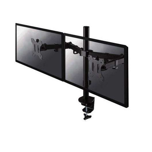 Suport Monitor de Birou Dual, Neomounts by Newstar FPMA-D550DBLACK, 10" - 32", VESA 100x100, suporta pana la 8kg, negru