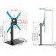 Suport TV de podea, Barkan S320.B, Fix, 29"-58", VESA 400x400, suporta pana la 25kg, Negru