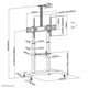 Suport TV de podea, Neomounts by Newstar PLASMA-M1950E, Reglabil, 60"-100"