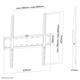 Suport TV de perete, Neomounts by Newstar FPMA-W300BLACK, Fix, 32"- 55", VESA 400x400mm, suporta pana la 40kg, negru