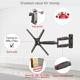 Suport TV plat/curbat de perete cu 2 brate Barkan BM464XL, 13"- 65", Max 36kg, VESA 400x400, negru