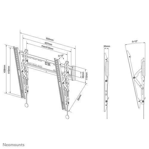 Suport TV de perete Neomounts by Newstar Select NM-W345BLACK