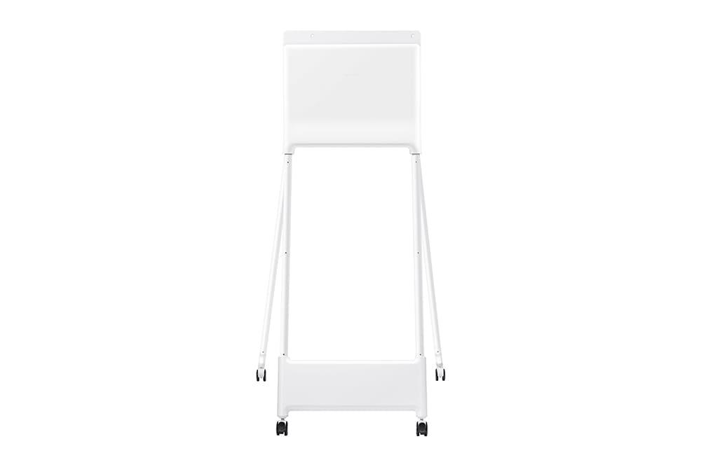 Stand mobil de podea Samsung, compatibil Samsung Flip 55", rotatie 90°, VESA 400x400, dimensiuni 835x1631.1x850.6mm, alb, garantie 3 ani