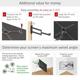 Suport TV plat/curbat de perete cu 2 brate Barkan BM464XL, 13"- 65", Max 36kg, VESA 400x400, negru