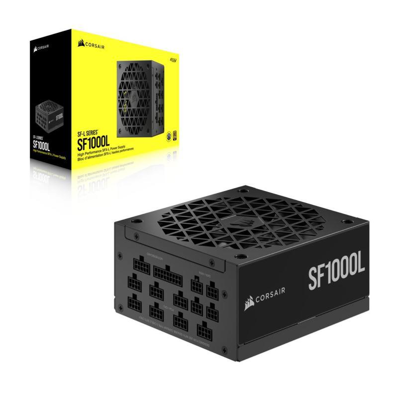 Sursa Corsair SF1000L SFX 1000W full modulara  Adjustable Single/Multi 12V Rail No ATX Connector 1 ATX12V Version v3.0 Continuous power W 1000 Watts Fan bearing technology FDB Fan size mm 120mm MTBF hours 100,000 hours Multi-GPU ready Yes Warranty 7 Year 80 PLUS Efficiency Gold PSU Form Factor SFX-L