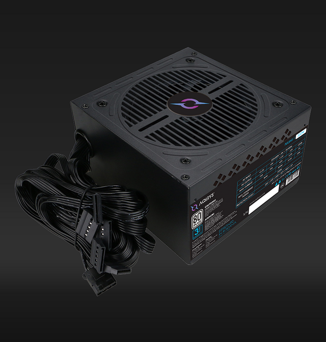 Sursa Aqirys Pulsar SI 550W 80 Plus White, ATX 12V 2.52, PFC activ, ventilator 120mm, 6 niveluri de protectie, cabluri plate fixe 2xPCIe