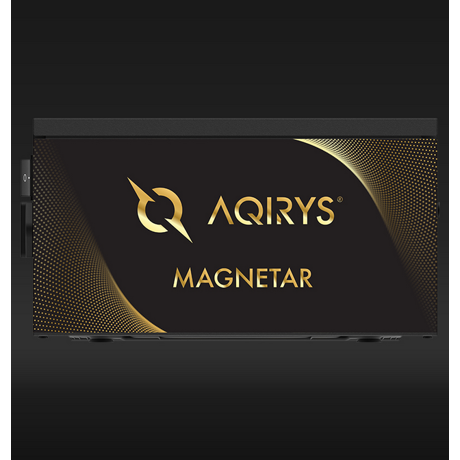 Sursa Aqirys Magnetar 1000W 80 Gold Plus   TECHNICAL DATA  Continuous power: 1000W Form factor: ATX ATX Version: ATX V2.52 (3.0 Ready) Efficiency: 80PLUS® Gold certified Intel® C6/C7: Yes PFC: Active Illumination: No Modular cables: Yes Cable type: Flat, black Fan size: 120 mm Fan speed: Temperature