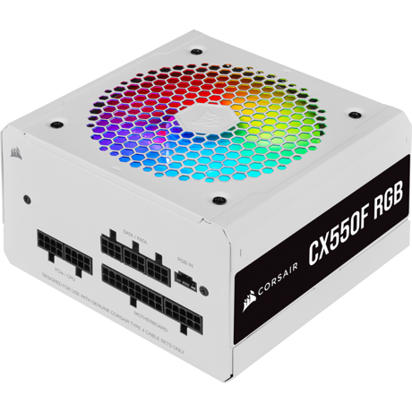 Sursa Corsair CX550F RGB White 80+ Bronze, 550W